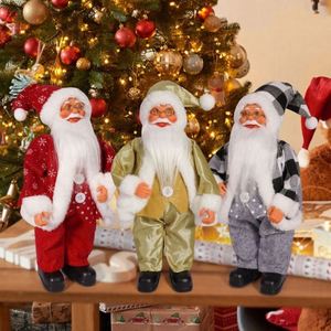 New Arrival Popular Hot Sell Factory Christmas Decorations Santa Claus Doll Figurine Supplies Table Top Ornaments Polyester - Product Image 4