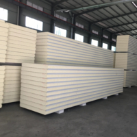 Panel Sandwich PIR PU Logam Ramah Lingkungan Berkualitas Tinggi 100mm Isolasi Termal Peredam Suara Tahan Air Tahan Api Untuk Penggunaan Luar Ruangan