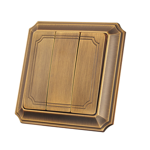 Bronze <span class=keywords><strong>2</strong></span> Gang 1 <span class=keywords><strong>Way</strong></span> 16A CE chứng nhận điện Tường Đèn ổ cắm và chuyển đổi - Product Image 3