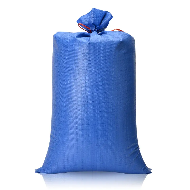 Prezzo di fabbrica bule rosso giallo polipropilene tessuto borsa 25kg 50kg PP sacchetto tessuto di plastica