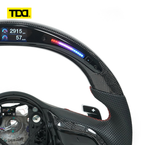 พวงมาลัยคาร์บอนไฟเบอร์แท้ TDD พร้อมไฟ LED สำหรับรถยนต์ Jaguar - Product Image 3