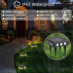 Extérieur <span class=keywords><strong>de</strong></span> haute qualité ABS corps étanche haut et bas appliques murales lumière blanche chaude extérieur pour clôture <span class=keywords><strong>jardin</strong></span> lampe murale solaire - Product Image 5