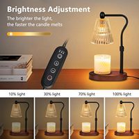 Grenzüberschreitende Neue Wachsschmelz-Aromatherapie-Lampe Holzscheit-Glas Nachttischlampe mit Zeitschaltuhr und Kerzenschmelzfunktion MZ-005 EU CE