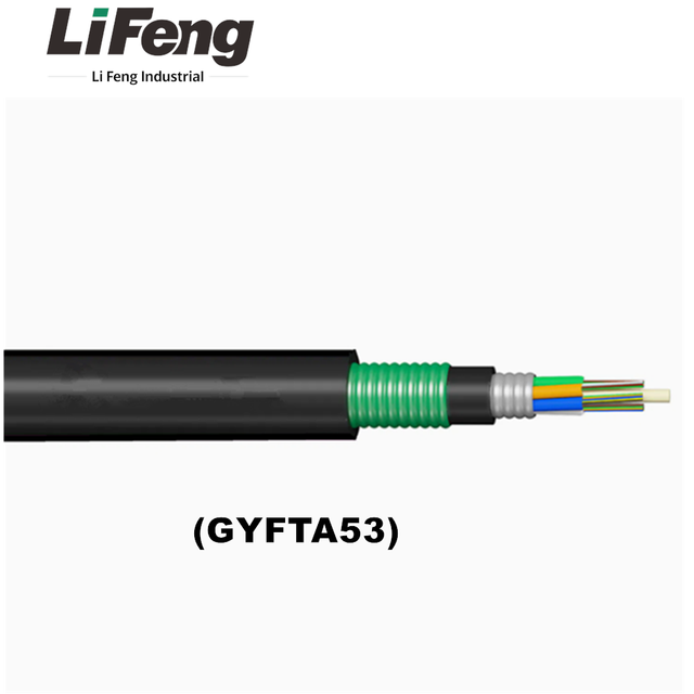 GYFTA53 Non-Metallic Armored Outdoor Fiber Cable Fully Water-Blocked Structure Single Mode GYFTA53 Cable for Underground Use