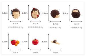 Regali e Decorazioni Artigianali, <span class=keywords><strong>Giardino</strong></span> in Miniatura, Animali 3D in Resina a Forma di <span class=keywords><strong>Riccio</strong></span>, Sacchetto Sorpresa, Giocattolo per Bambini con Playdough e Slime - Product Image 2