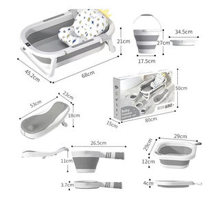 Ensemble de bain pour bébé pliable multifonction de haute qualité et respectueux de l'environnement, pour les nouveau-nés jusqu'à 4 ans - Product Image 3