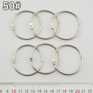 50 #   Anneau de retenue en métal de 12 mm de diamètre intérieur, forme en C, à clipser, pour album photo, reliure de livre, porte-clés, utilisation pour dossier - Product Image 3