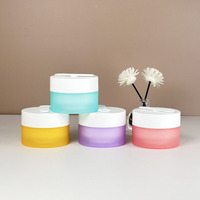 Pot cosmétique vide à double paroi en PP de 100g avec cuillère magnétique, pour crème visage et corps, exfoliant, avec bouchon en plastique, soin de la peau, blanc