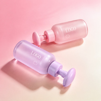 Botol Dispenser Pompa Busa Plastik Silinder Kosong 500 ml Warna Logo Kustom untuk Sabun Cair Pembersih Tangan dan Wajah Busa Pembersih Mousse