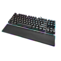 Clavier mécanique de jeu ergonomique arabe, 104 touches, filaire, étanche, Led Rgb, pour ordinateur Gamer