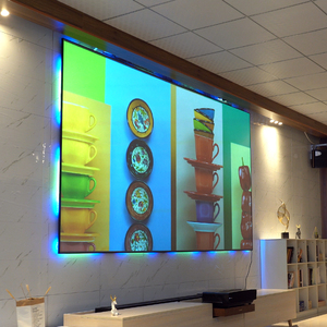 Pantalla de Proyector de Marco Fijo de Tiro Ultra Corto SCREEN PRO de 135/150 Pulgadas, Relación de Aspecto 16:9, Pantalla de Cine 4K HD, Montaje en Pared con Retroiluminación LED - Product Image 3