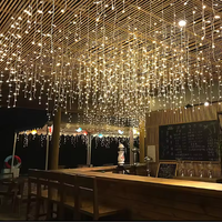 Guirlande lumineuse LED YN Starlight pour fenêtre, rideau de lumières décoratif de Noël intérieur/extérieur, rideau de glaçons IP44, 150 LED, 3M*1M, blanc chaud, AC