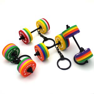 Offre Spéciale – Porte-clés en caoutchouc amovible haltère et barre de musculation, ensemble de pendentifs sportifs, accessoires créatifs pour cadeaux de fitness - Product Image 4