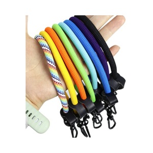 Adjustable Phone <b>Lanyard</b> 7mm <b>Polyester</b> Braided Rope With Silicone Cartoon Pendant Crossbody Neck Wearable Strap - Product Image 5