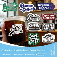 Étiquettes personnalisées en PVC pour verres à vin, bière, whisky, café et thé au lait, autocollants adhésifs imperméables avec code QR pour la publicité des boissons