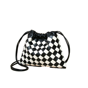 Women's Mini <b>Drawstring</b> Bucket <b>Bags</b> with <b>Large</b> Capacity Casual Handwork Woven Shoulder Purses Fashionable From Guangzhou - Product Image 1