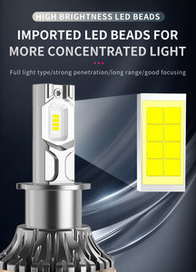 หลอดไฟหน้า LED Gicoo R12 H3 30000LM 6000K 12V แผ่นทองแดงระบายความร้อน สำหรับดัดแปลงอัพเกรดรถยนต์ - Product Image 6