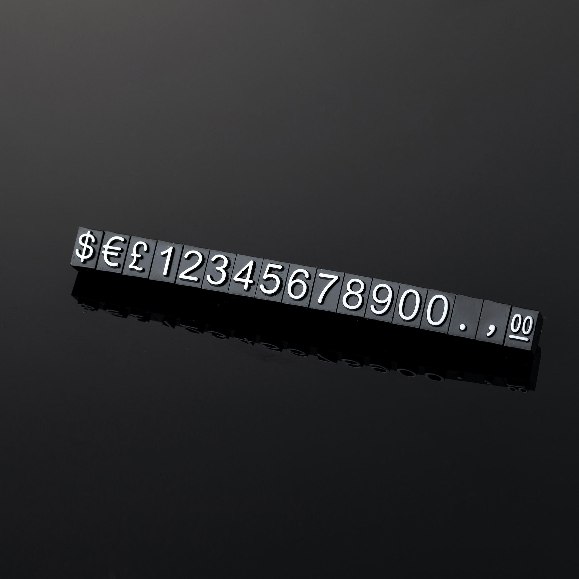 Police argentée base noire