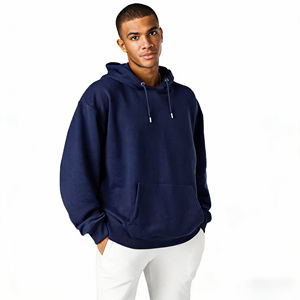 Vente en gros de sweats à capuche pour hommes 100% coton 240 g/m², broderie de logo personnalisée, doublure, coupe décontractée, tissu jersey, fabrication ODM - Product Image 2