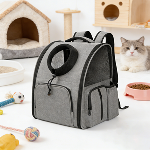 Sac à dos de transport pour animaux de compagnie, pour chats et chiens, ventilé, <span class=keywords><strong>extensible</strong></span>, avec maille respirante, pour la randonnée et les voyages - Product Image 1
