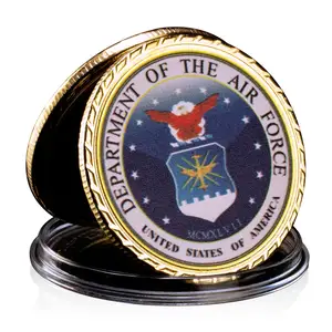United States Space Force Department of The Air Force Collection Art Commémorative Coin Pièce de collection plaquée or