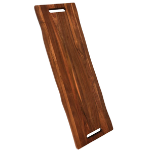 Grand plateau rectangulaire d'aliments cuits en bois naturel avec poignée pour servir les légumes <span class=keywords><strong>viande</strong></span> fromage <span class=keywords><strong>sanglier</strong></span> ustensiles de cuisine - Product Image 1