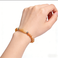 Nouveau à la mode de luxe élastique perle Bracelet Rose Quartz cristal naturel oeil de tigre Agate fête femmes Bracelet cadeau