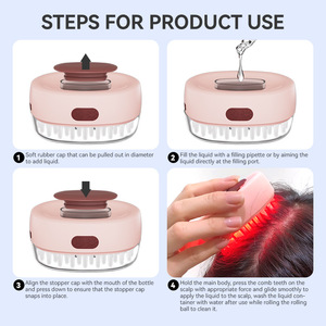 Cepillo de masaje para el cuero cabelludo con rodillo y vibración de 85 mm x 62 mm para el cuidado del cabello de adultos - Product Image 3