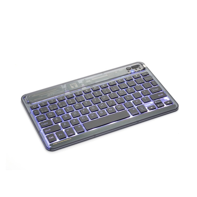 2025 Wholesale Transparent Ergonomic Keyboard Custom Logo High Quality Mini Wireless Office Backlit Keyboard for Ipad Tablet PC