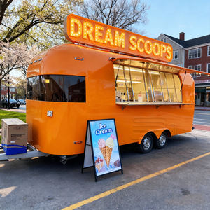 รถขายอาหารเคลื่อนที่ขนาดใหญ่ รถพ่วงขายอาหารเร็ว รถขายอาหารชวาร์มา พร้อมครัวครบชุดบนล้อ สำหรับขาย ตู้คอนเทนเนอร์ขนส่ง 18 ฟุต - Product Image 2