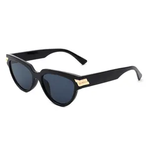 Óculos de sol com armação de chá, óculos de sol vintage de tendência, óculos de sol estilo popular HS1062
