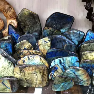 wholesale natural raw labradorite healing raw crystal rough stone For Home Decoration