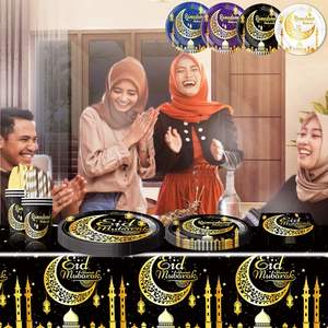 Free Sample <b>Eid</b> Mubarak Party Table Decorations Kareem Party Decorations Rectangle Ramadan Table Cover for Dinning Room - Product Image 3