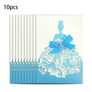 Invitaciones de Boda Empresariales, Invitaciones de Boda con Grabado Dorado Cortadas con Láser, Tarjetas de Felicitación para Cumpleaños y Fiestas - Product Image 5