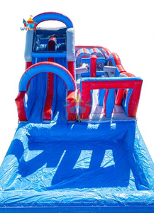 Château gonflable en PVC durable en gros avec toboggan aquatique et sec pour enfants, utilisation en extérieur, jardin, parc de trampoline - Product Image 6