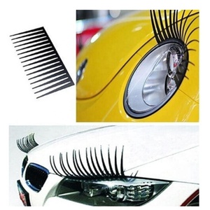 1 paire de faux <span class=keywords><strong>cils</strong></span> noirs 3D charmants autocollants faux <span class=keywords><strong>cils</strong></span> <span class=keywords><strong>pour</strong></span> décoration de phare de <span class=keywords><strong>voiture</strong></span> décalcomanie amusante - Product Image 5