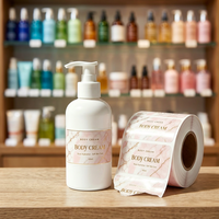 Autocollant personnalisé de haute qualité pour crème corporelle, autocollant en vinyle imperméable avec feuille d'or, 500 pièces pour cosmétiques quotidiens