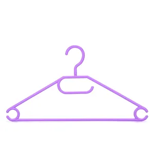 Purple Colored Heavy Duty Plastic Tubular Adult Hangers for Wet Clothes