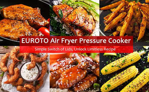 Olla a Presión y Freidora de Aire Todo en Uno de Alta Calidad con Tapa Doble, Olla de Cocción Lenta y Más, Pantalla Táctil Digital, Capacidad de 6L - Product Image 6