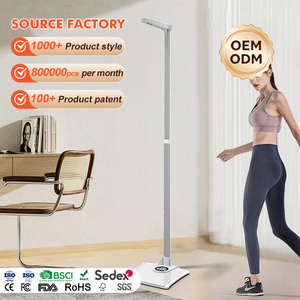 Plataforma Digital Ultrasonic 180kg 1. 8 Meter Electronic <span class=keywords><strong>Height</strong></span> Measuring Body Weight Scale Com Escalas de Altura - Product Image 1