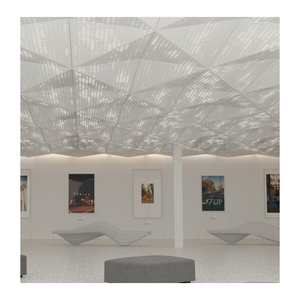 Hiện đại 3D thiết kế văn phòng <span class=keywords><strong>Pop</strong></span> gạch trần nhôm sai vuông vách ngăn không thấm nước co giãn cho khách sạn ứng dụng - Product Image 4