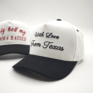 Casquettes de baseball en coton à 5 panneaux personnalisées en gros, avec logo brodé, bicolores, pour sports de plein air et voyage, style A-Frame - Product Image 4