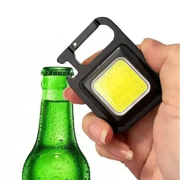 Wiederauf ladbare 4 Licht modi Tragbare Tasche Multifunktion ale tragbare Notfall-Outdoor-Mini-Taschenlampe LED-Schlüssel bund Licht