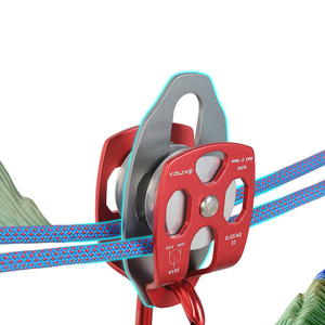 XINDA XD-8613 24kN <span class=keywords><strong>Doppia</strong></span> Puleggia <span class=keywords><strong>in</strong></span> Acciaio Inox e Alluminio Resistente per Attrezzatura da Arrampicata, Soccorso e Rapel, 413g - Product Image 5