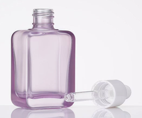 Vente en gros de flacons compte-gouttes en verre noir givré de luxe de 30 ml (1 oz) pour cosmétiques, huiles, et flacons de 15 ml pour diffuseurs à bâtonnets et sérums de soin de la peau