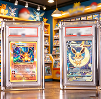 Étui de présentation transparent en acrylique pour cartes gradées PSA avec couvercle magnétique et protection UV pour les slabs Pokémon PSA