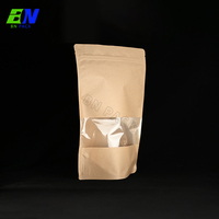 Bolsa de Papel Kraft Biodegradable con Base para Café en Grano, Nueces, Té y Empaque de Alimentos Secos Orientados a la Exportación