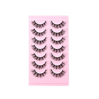 Faux cils 5D effet œil de chat, en vison synthétique, bouclés et volumineux, style désordonné et frisé, doux et très demandés