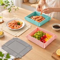 Tapis de cuisson magnétique en silicone de 21,5 cm |   Plateau de rangement pliable |   Tapis de réfrigérateur résistant à la chaleur avec logo personnalisé, directement de l'usine
