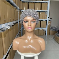 Perruque Courte en Cheveux Humains Sans Colle, Vente Directe Fabricant, Mélange Naturel, Couleur Faée, Coupe Brésilienne Vierge, Vente en Gros